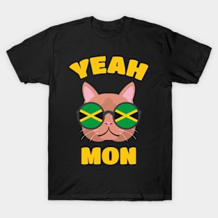 Yeah Mon - Funny Jamaican Cat T-Shirt